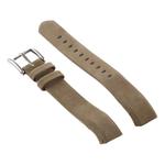 Smart Watch Shiny Leather Watch Band for Fitbit Alta(Light Brown)