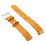 Smart Watch Shiny Leather Watch Band for Fitbit Alta(Lemon Yellow)