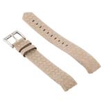 Smart Watch Shiny Leather Watch Band for Fitbit Alta(Khaki)
