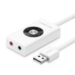UGREEN CM109 USB to Dual 3.5mm Jacks Computer External Audio Card with 4 Sound Modes, Length: 23cm