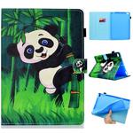 For iPad 5 / 6 Colored Drawing Stitching Horizontal Flip Leather Case, with Holder & Card Slots & Sleep / Wake-up function(Panda)
