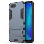 For OPPO A1k / Realme C2 Shockproof PC + TPU Protective Case with Invisible Holder(Navy Blue)