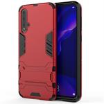 For Huawei Nova 5 / Nova 5 Pro Shockproof PC + TPU Protective Case with Invisible Holder(Red)