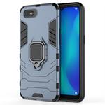 For OPPO A1k / Realme C2 PC + TPU Shockproof Protective Case with Magnetic Ring Holder(Navy Blue)