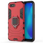 For OPPO A1k / Realme C2 PC + TPU Shockproof Protective Case with Magnetic Ring Holder(Red)