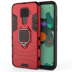 For Huawei Nova 5i Pro PC + TPU Shockproof Protective Case with Magnetic Ring Holder(Red)