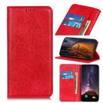 For Wiko Y80 Magnetic Retro Crazy Horse Texture Horizontal Flip Leather Case with Holder & Card Slots & Wallet(Red)