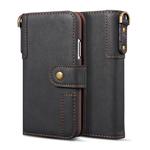 For iPhone 11 Pro Cowhide Texture Horizontal Flip Leather Case, with Holder & Card Slots & Wallet & Lanyard(Black)