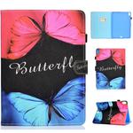 For iPad Pro 11 inch Colored Drawing Stitching Horizontal Flip Leather Case, with Holder & Card Slots(Butterfly Love)