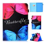 For iPad Pro 10.5 Colored Drawing Stitching Horizontal Flip Leather Case, with Holder & Card Slots(Butterfly Love)