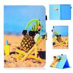 For iPad Pro 10.5 Colored Drawing Stitching Horizontal Flip Leather Case, with Holder & Card Slots(Pineapple)