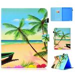For iPad 2 / 3 / 4 Colored Drawing Stitching Horizontal Flip Leather Case, with Holder & Card Slots(Sandbeach)