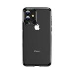 For iPhone 11 TOTUDESIGN Clear Crystal Series Metal + PC Protective Case(Black)