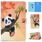 For Galaxy Tab A 10.5 T590 Colored Drawing Stitching Horizontal Flip Leather Case, with Holder & Card Slots(Panda)