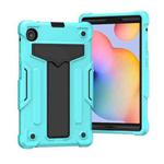 For Huawei MatePad T8 T-shaped Bracket Contrast Color Shockproof PC + Silicone Protective Case(Mint Green+Black)