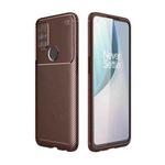 For OnePlus Nord N10 5G Carbon Fiber Texture Shockproof TPU Case(Brown)