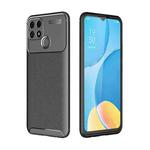 For OPPO A15 Carbon Fiber Texture Shockproof TPU Case(Black)