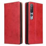 For Xiaomi Mi 10 Fierre Shann PU Genuine Leather Texture Horizontal Flip Leather Case with Holder & Card Slots & Wallet(Red)