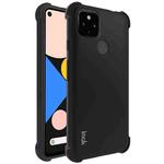 For Google Pixel 4a 5G IMAK All-inclusive Shockproof Airbag TPU Case with Screen Protector(Metal Black)