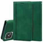 For iPhone 12 / 12 Pro Frosted Business Magnetic Horizontal Flip PU Leather Case with Holder & Card Slot & Lanyard(Green)