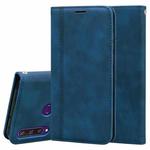 For Huawei Y6p (2020) Frosted Business Magnetic Horizontal Flip PU Leather Case with Holder & Card Slot & Lanyard(Blue)