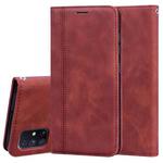For Samsung Galaxy M51 Frosted Business Magnetic Horizontal Flip PU Leather Case with Holder & Card Slot & Lanyard(Brown)