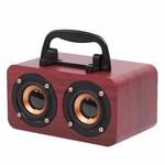 FT-4002 Wooden Wireless Bluetooth Portable Retro Subwoofer Speakers, Support TF card & USB MP3 Playback(Red Wood Grain)
