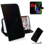 For LG G8 ThinQ Solid Color Colorful Magnetic Buckle Horizontal Flip PU Leather Case with Holder & Card Slots & Wallet & Lanyard(Black)