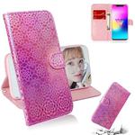 For LG W10 Solid Color Colorful Magnetic Buckle Horizontal Flip PU Leather Case with Holder & Card Slots & Wallet & Lanyard(Pink)