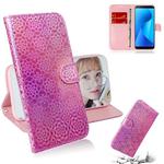 For Zenfone Max Plus (M1) ZB570TL Solid Color Colorful Magnetic Buckle Horizontal Flip PU Leather Case with Holder & Card Slots & Wallet & Lanyard(Pink)