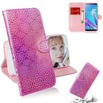 For Zenfone Max Pro (M1) ZB601KL Solid Color Colorful Magnetic Buckle Horizontal Flip PU Leather Case with Holder & Card Slots & Wallet & Lanyard(Pink)