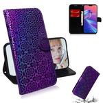 For Zenfone Max Pro (M2) ZB631KL Solid Color Colorful Magnetic Buckle Horizontal Flip PU Leather Case with Holder & Card Slots & Wallet & Lanyard(Purple)
