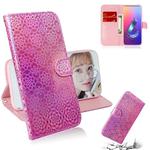 For Asus Zenfone 6 ZS630KL Solid Color Colorful Magnetic Buckle Horizontal Flip PU Leather Case with Holder & Card Slots & Wallet & Lanyard(Pink)