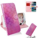For Sony Xperia 10 Solid Color Colorful Magnetic Buckle Horizontal Flip PU Leather Case with Holder & Card Slots & Wallet & Lanyard(Pink)