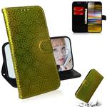 For Sony Xperia 10 Plus Solid Color Colorful Magnetic Buckle Horizontal Flip PU Leather Case with Holder & Card Slots & Wallet & Lanyard(Gold)