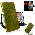 For Sony Xperia L3 Solid Color Colorful Magnetic Buckle Horizontal Flip PU Leather Case with Holder & Card Slots & Wallet & Lanyard(Gold)