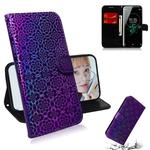 For Sony Xperia XZ3 Solid Color Colorful Magnetic Buckle Horizontal Flip PU Leather Case with Holder & Card Slots & Wallet & Lanyard(Purple)