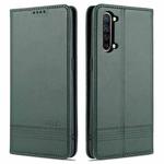 For OPPO K7 / Reno3 5G AZNS Magnetic Calf Texture Horizontal Flip Leather Case with Card Slots & Holder & Wallet(Green)