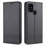 For Samsung Galaxy M31 AZNS Magnetic Calf Texture Horizontal Flip Leather Case with Card Slots & Holder & Wallet(Black)
