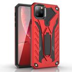 For iPhone 11 Shockproof TPU + PC Protective Case with Holder(Red)