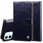 For iPhone 12 mini Business Style Oil Wax Texture Horizontal Flip Leather Case with Holder & Card Slots & Wallet (Black)