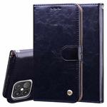 For iPhone 12 / 12 Pro Business Style Oil Wax Texture Horizontal Flip Leather Case with Holder & Card Slots & Wallet(Black)