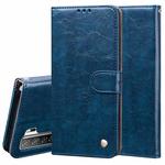 For Huawei Nova 7 SE / Honor 30S (Russian Version) Business Style Oil Wax Texture Horizontal Flip Leather Case with Holder & Card Slots & Wallet(Blue)