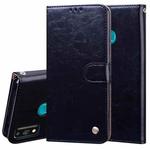 For Huawei Honor 9X Lite Business Style Oil Wax Texture Horizontal Flip Leather Case with Holder & Card Slots & Wallet(Black)