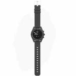 T4M 0.49 inch OLED Screen 30m Waterproof Smart Quartz Watch, Support Sleep Monitor / Heart Rate Monitor / Blood Pressure Monitor, Style: Silicone Strap(Black)