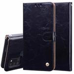 For Samsung Galaxy A21s Business Style Oil Wax Texture Horizontal Flip Leather Case, with Holder & Card Slots & Wallet(Black)