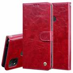 For Xiaomi Redmi 9C Business Style Oil Wax Texture Horizontal Flip Leather Case, with Holder & Card Slots & Wallet(Red)