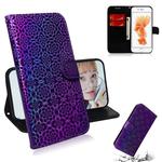 For iPhone 6 Plus & 6s Plus Solid Color Colorful Magnetic Buckle Horizontal Flip PU Leather Case with Holder & Card Slots & Wallet & Lanyard(Purple)