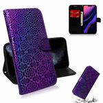 For iPhone 11 Pro Max Solid Color Colorful Magnetic Buckle Horizontal Flip PU Leather Case with Holder & Card Slots & Wallet & Lanyard(Purple)