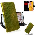For iPhone XS Max Solid Color Colorful Magnetic Buckle Horizontal Flip PU Leather Case with Holder & Card Slots & Wallet & Lanyard(Gold)